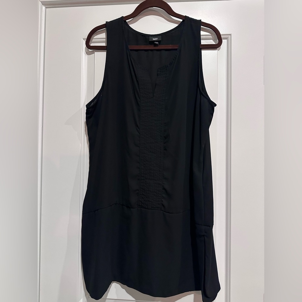 Massimo SHEER Black Sleeveless Tunic Top